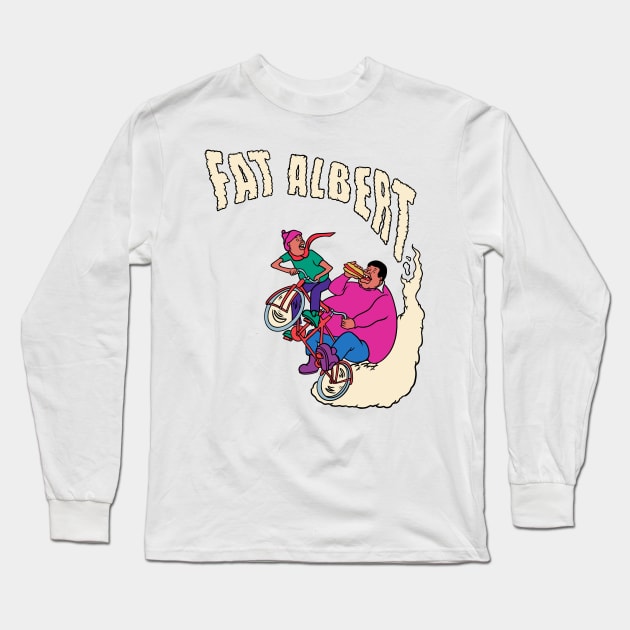 Fat Albert Cartoon Long Sleeve T-Shirt by asterami